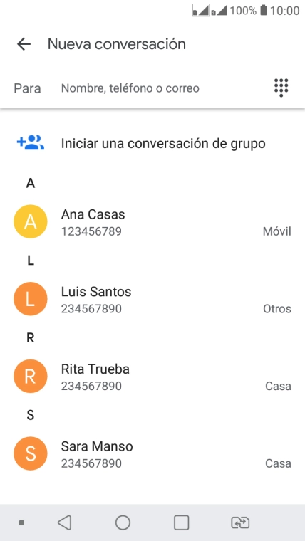 Pulsa en el campo junto a 