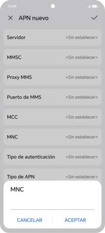 Introduce 01 y pulsa ACEPTAR.