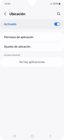 Pulsa Permisos de aplicación.