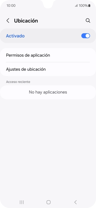 Pulsa Permisos de aplicación.