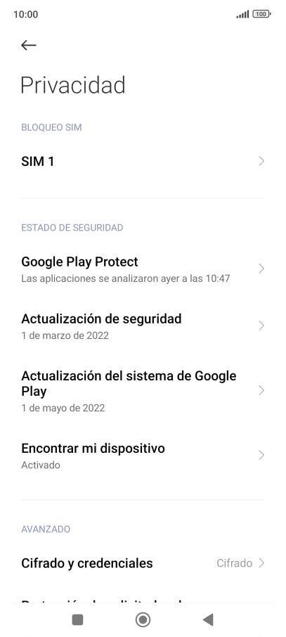 Pulsa el nombre de la tarjeta SIM.