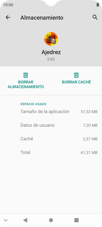 Pulsa BORRAR CACHÉ.