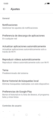 Pulsa Actualizar aplicaciones automáticamente.