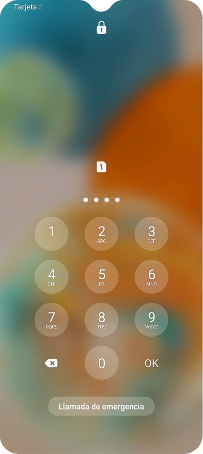 Si es necesario desbloquear la tarjeta SIM, introduce el código PIN y pulsa OK.