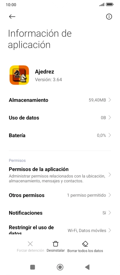 Pulsa la tecla de inicio para terminar y regresar a la pantalla de inicio.