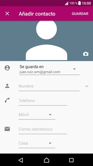 Pulsa la lista desplegable de la guía.