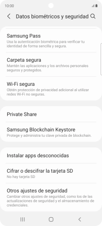 Pulsa Otros ajustes de seguridad.