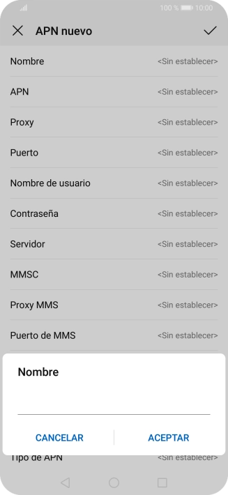 Introduce Vodafone Internet y pulsa ACEPTAR.