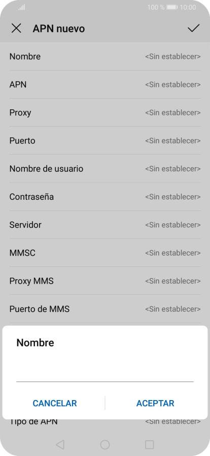 Introduce Vodafone Internet y pulsa ACEPTAR.