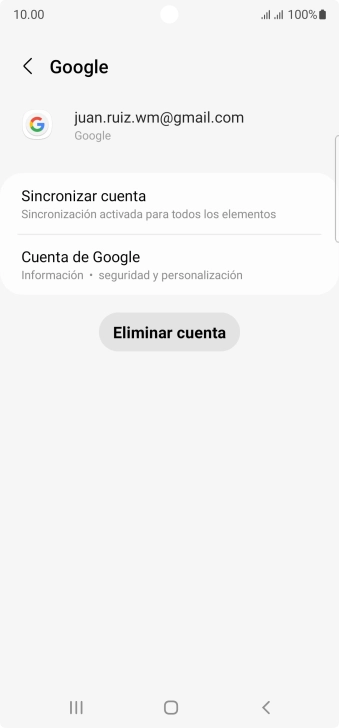 Pulsa Sincronizar cuenta.