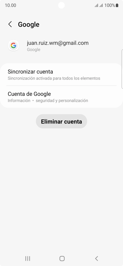 Pulsa Sincronizar cuenta.
