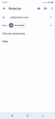 Pulsa el icono de anexos.