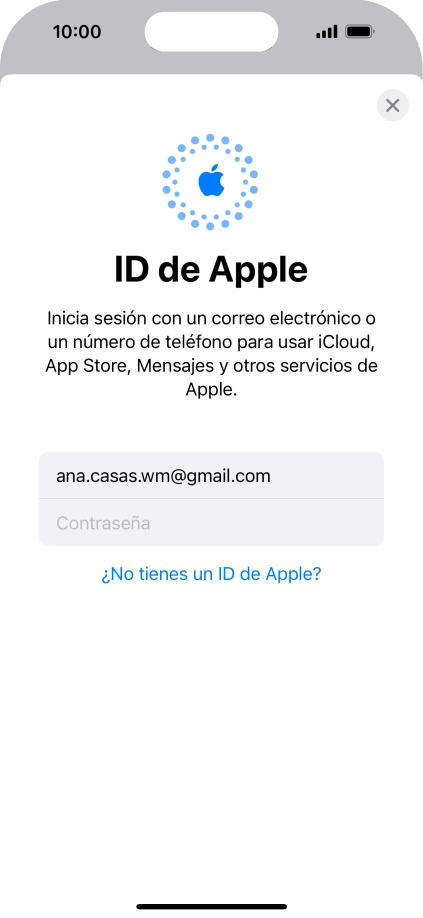 Pulsa Contraseña e introduce la contraseña de tu ID de Apple.