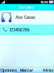 Selecciona el número de teléfono deseado.