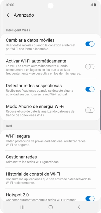 Pulsa el indicador junto a 