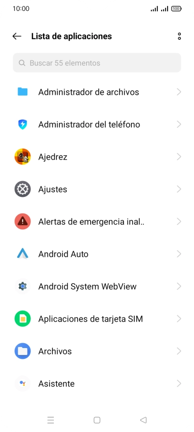 Pulsa la app deseada.