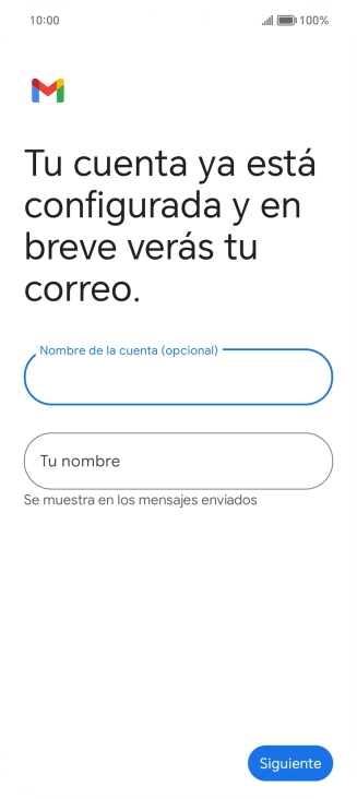 Pulsa Tu nombre e introduce el nombre del remitente.