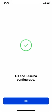 Pulsa OK. Si no has añadido anteriormente un código de seguridad, tendrás que introducir un código de libre elección dos veces consecutivas.