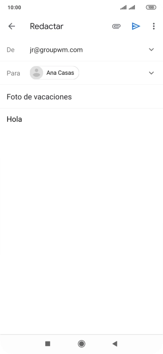 Pulsa el icono de anexos.