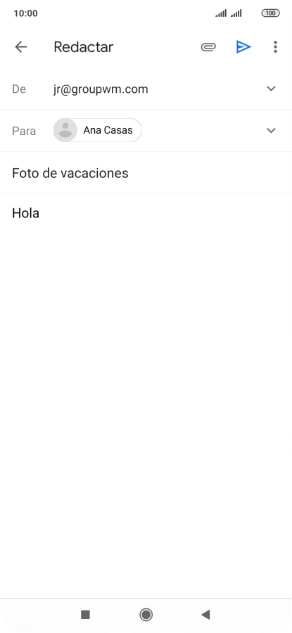 Pulsa el icono de anexos.