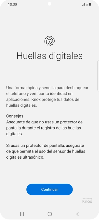 Pulsa Continuar.