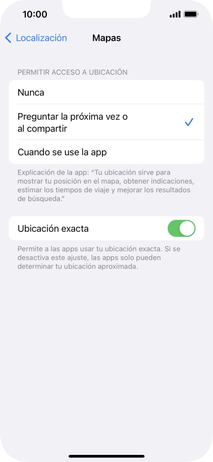 Pulsa el ajuste deseado para activar o desactivar la función.
