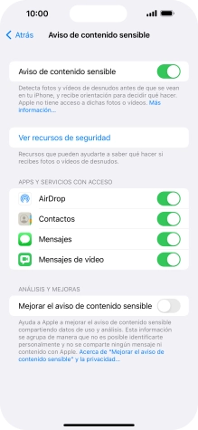 Pulsa el indicador junto a las aplicaciones deseadas para activar o desactivar la función.