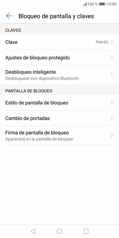 Pulsa Clave e introduce el código de seguridad actual.