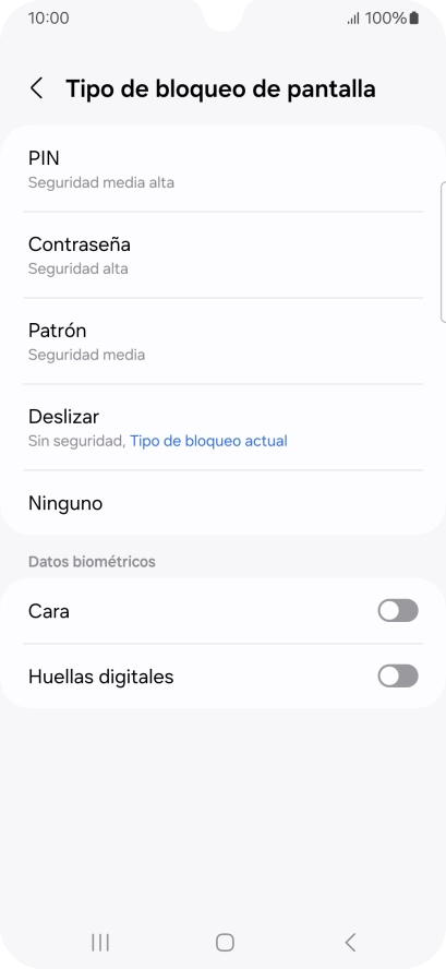 Pulsa Huellas digitales.