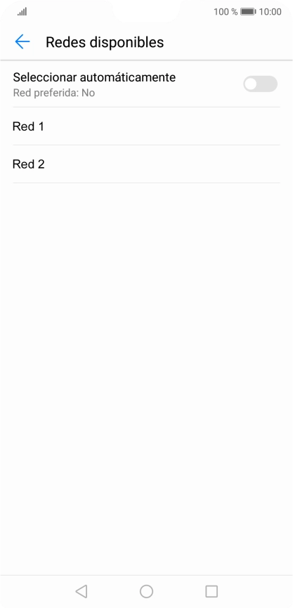 Pulsa la red deseada.