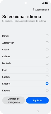 Pulsa el idioma deseado.