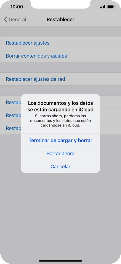 Pulsa Borrar ahora.