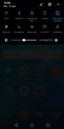 Pulsa Modo avión para activar o desactivar la función.