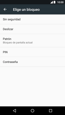 Pulsa Sin seguridad.