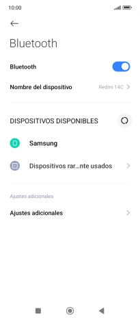 Pulsa el dispositivo Bluetooth deseado y sigue las indicaciones de la pantalla para vincular el dispositivo al teléfono.