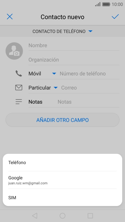 Pulsa Teléfono.