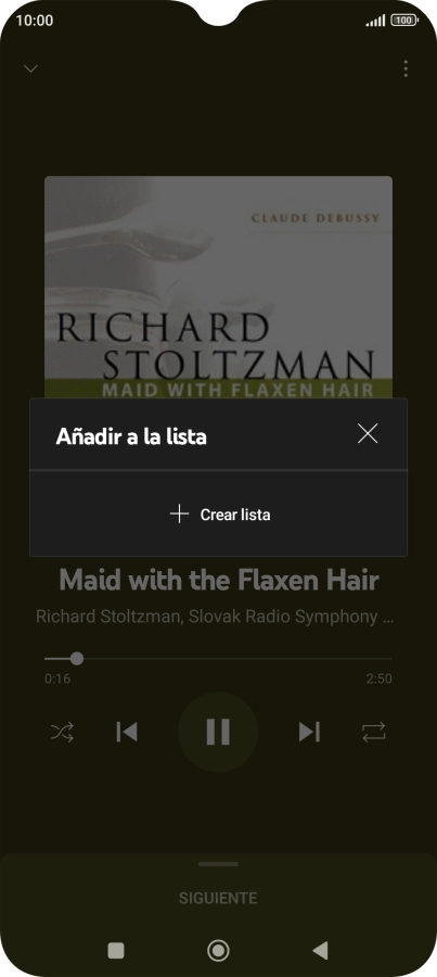 Pulsa Crear lista.