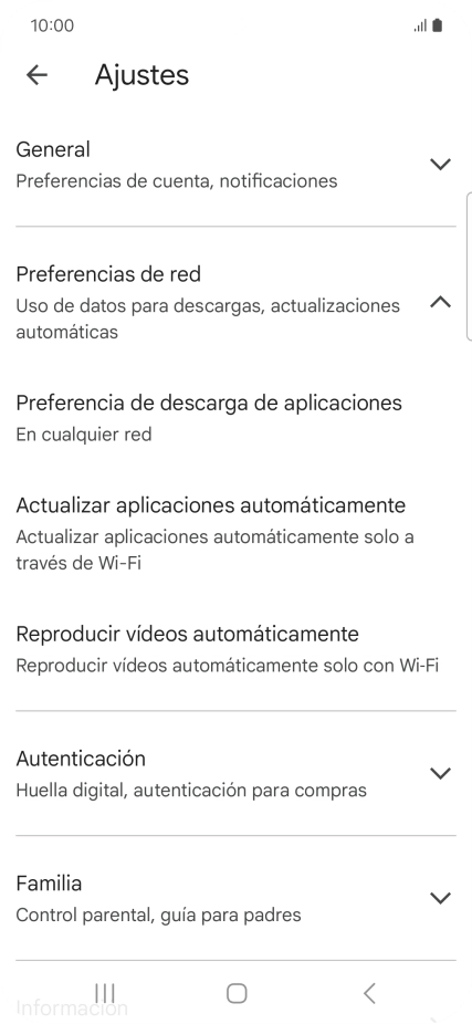 Pulsa Actualizar aplicaciones automáticamente.