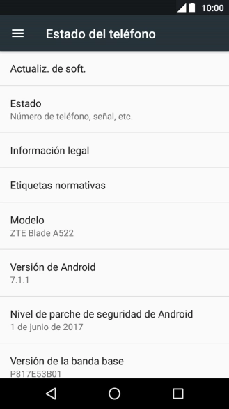 Pulsa Actualiz. de soft.. Si hay una versión de software nueva disponible, aparecerá ahora en la pantalla. Sigue las indicaciones de la pantalla para actualizar el software del teléfono.