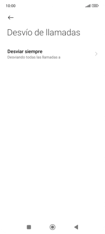 Pulsa el tipo de desvío deseado.