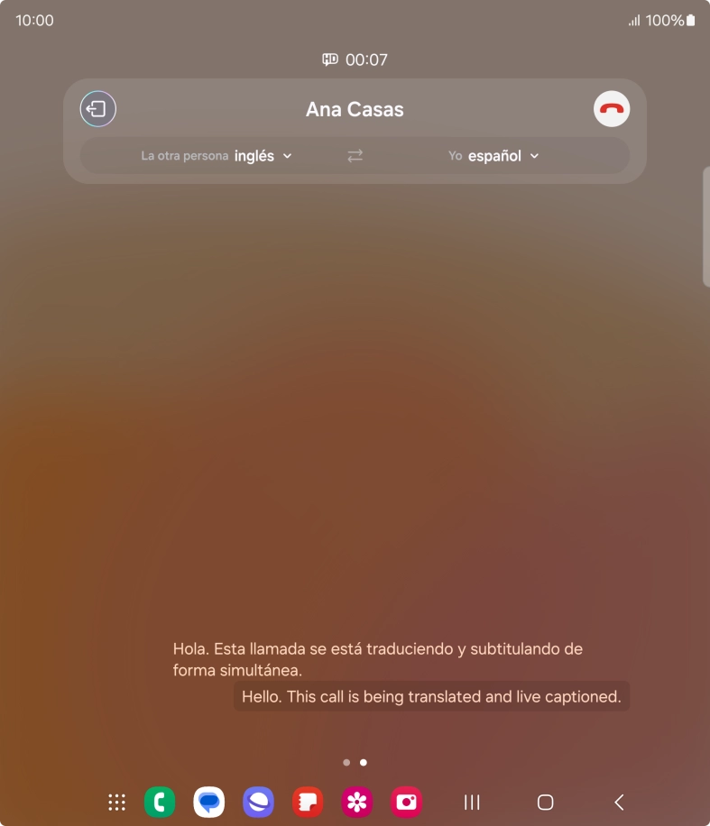 Pulsa las listas desplegables para seleccionar los idiomas deseados.
