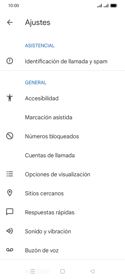 Pulsa Cuentas de llamada.