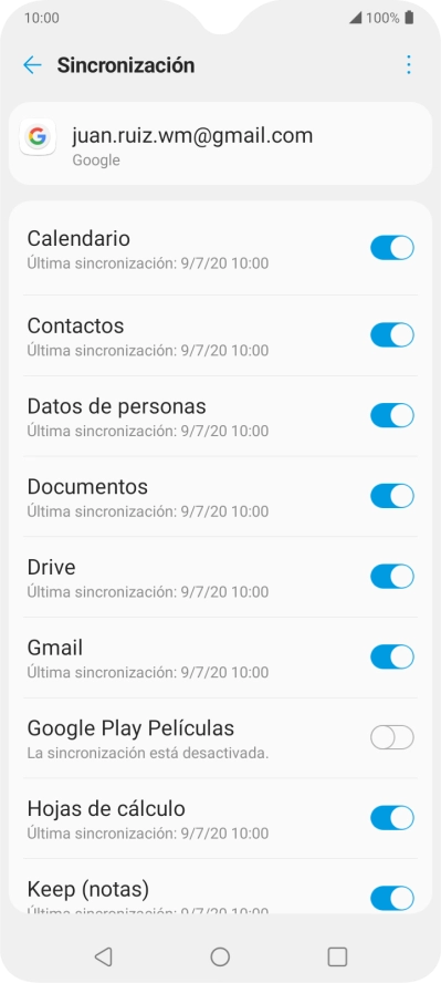 Pulsa la tecla de inicio para terminar y regresar a la pantalla de inicio.