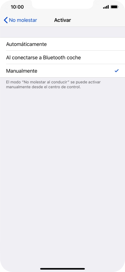 Pulsa el ajuste deseado.