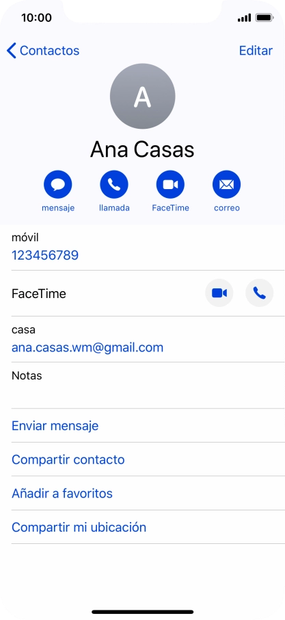Pulsa el número de teléfono.