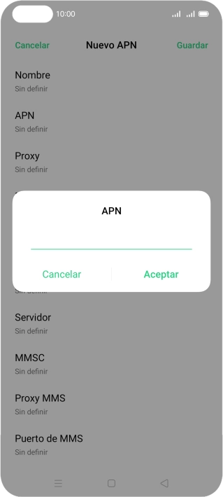Introduce airtelwap.es y pulsa Aceptar.