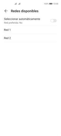 Pulsa la red deseada.