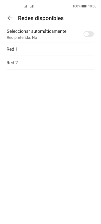 Pulsa la red deseada.