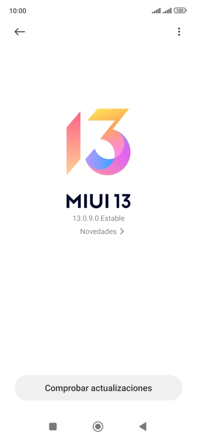 Pulsa Comprobar actualizaciones. Si hay una versión de software nueva disponible, aparecerá ahora en la pantalla. Sigue las indicaciones de la pantalla para actualizar el software del teléfono.