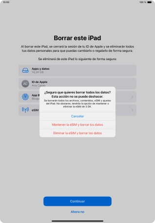 Pulsa el ajuste deseado.